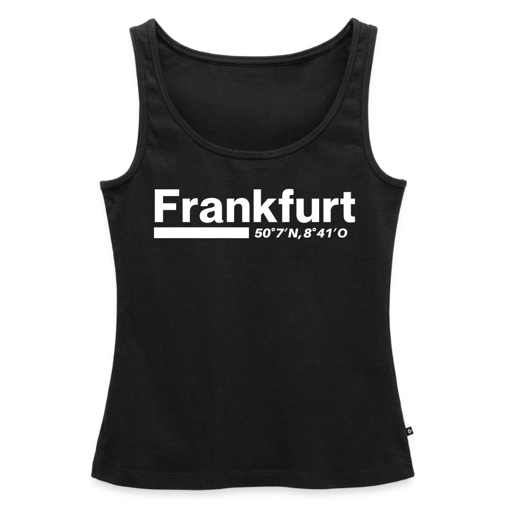 Tanktop Ladies Frankfurt (Main) "Bold GPS White" - Schwarz