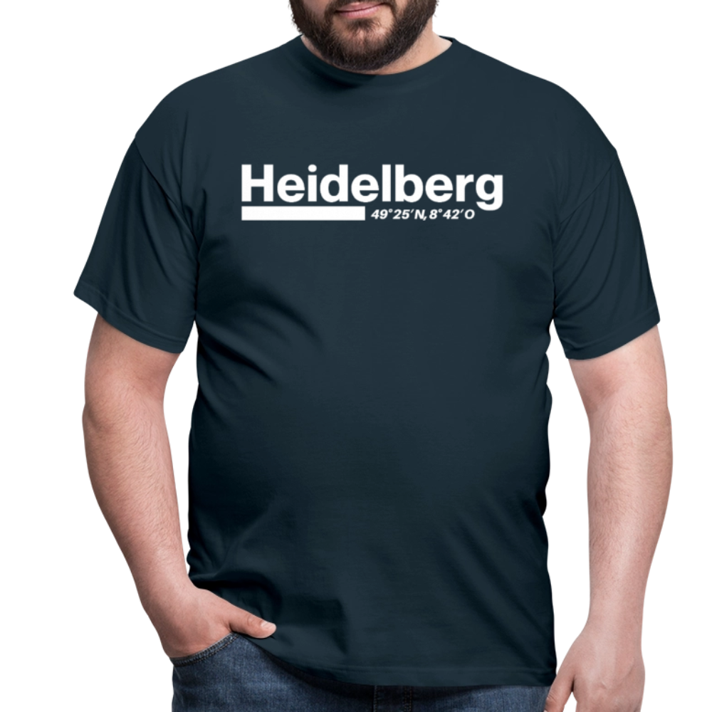 T-Shirt Heidelberg "Bold GPS White" - Navy