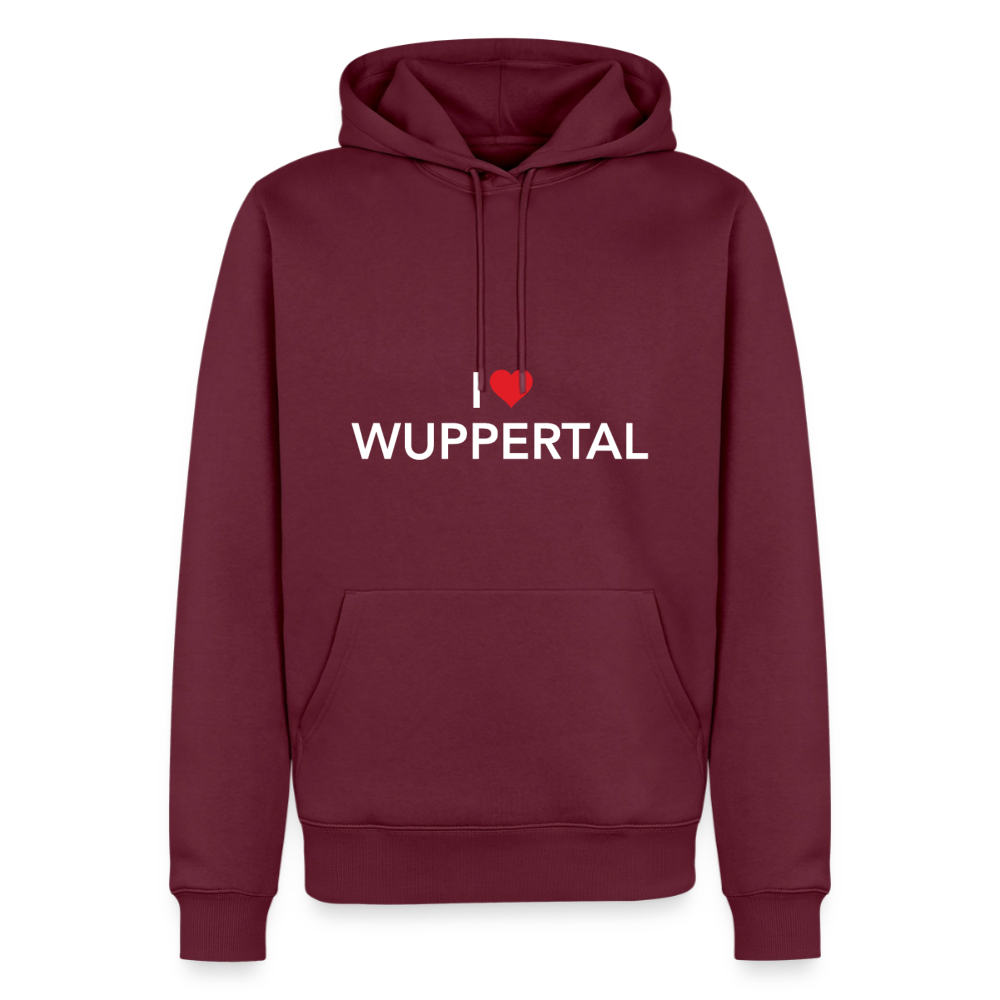 Hoodie "I Love Wuppertal" - Burgunderrot