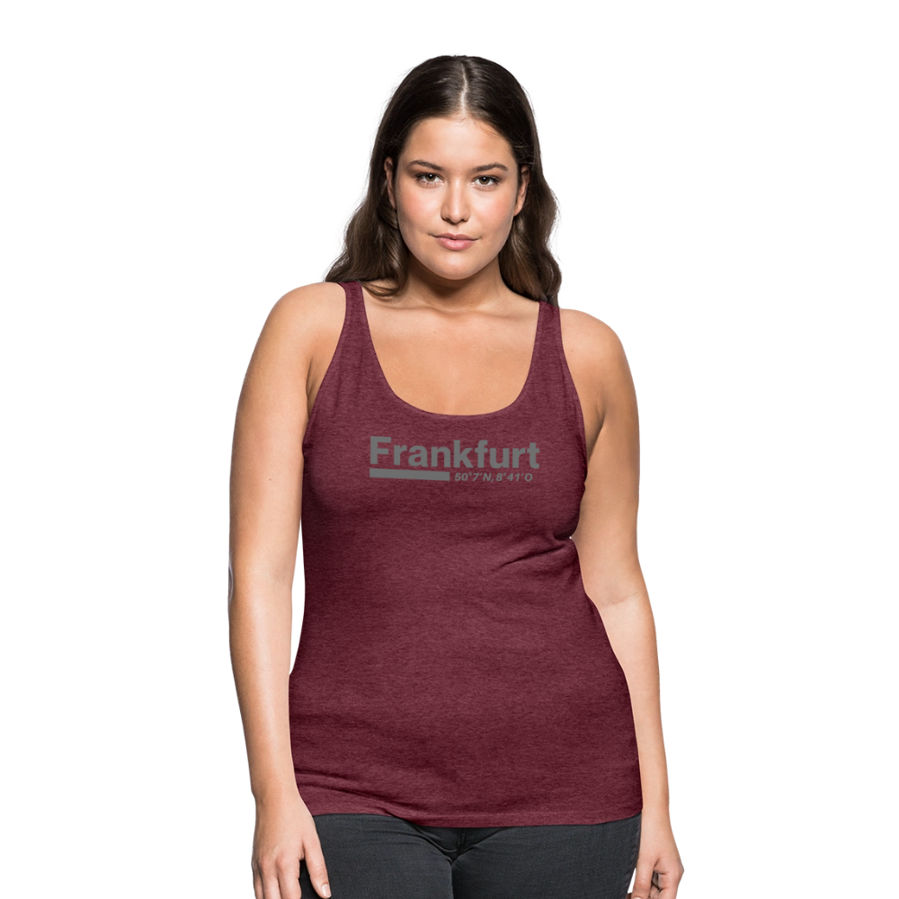 Tanktop Ladies Frankfurt (Main) "Bold GPS" - Bordeauxrot meliert