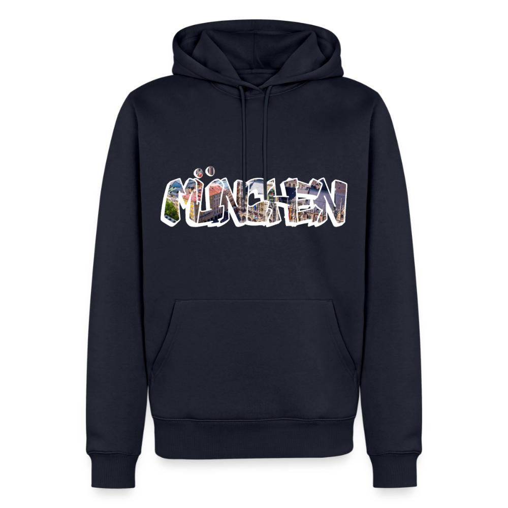 Hoodie München "Graffiti Marienplatz" Bright Edition - Navy