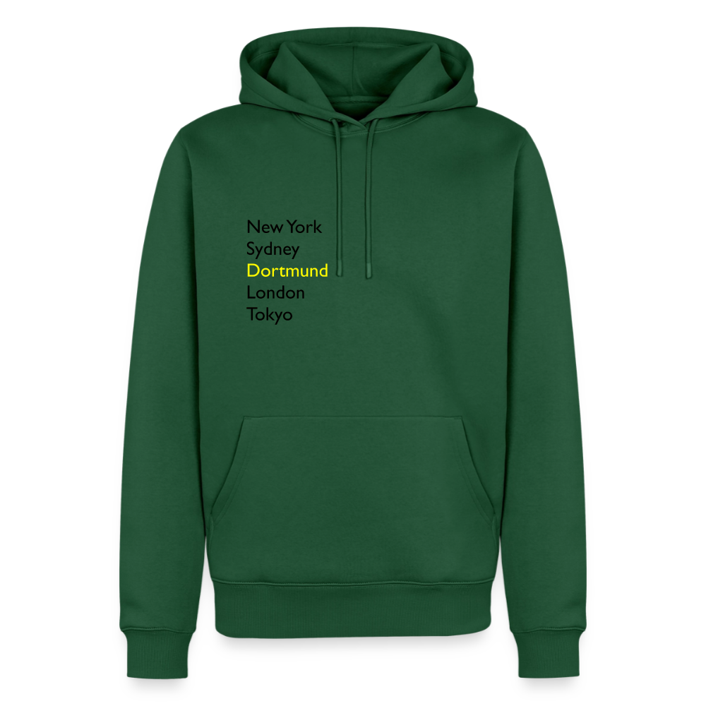 Hoodie Dortmund "Metropolen" Dark Edition - Flaschengrün