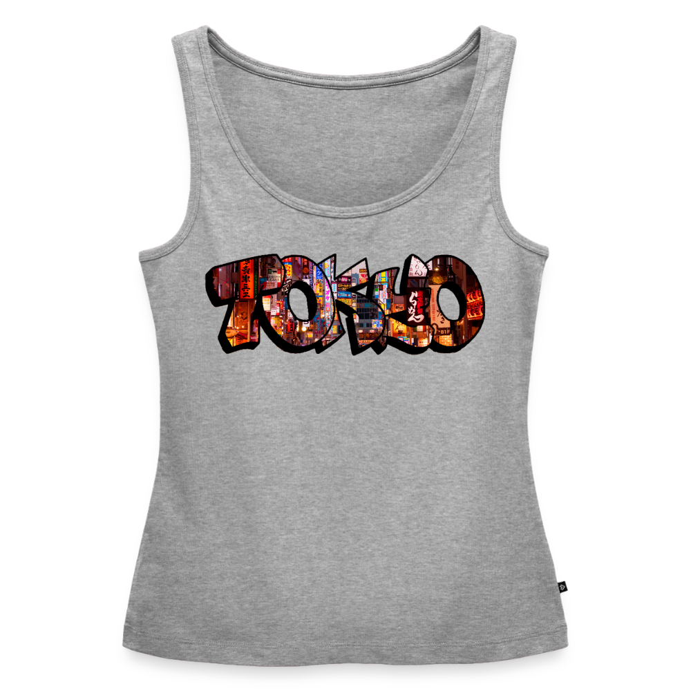 Tanktop Ladies Japan Graffiti "Tokyo" - Grau meliert