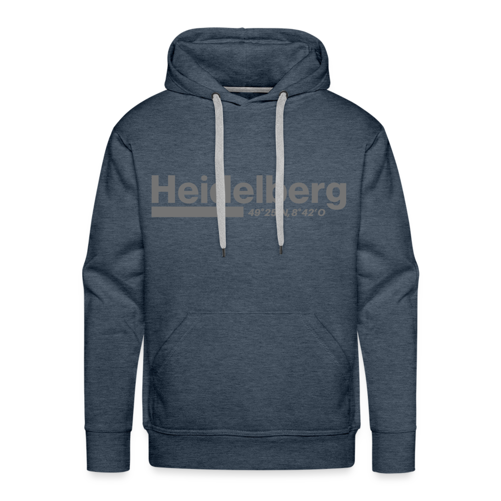 Hoodie Heidelberg "Bold GPS" - Jeansblau