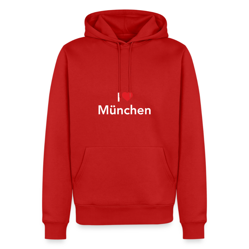 Hoodie "I Love München" Bright Edition - Rot