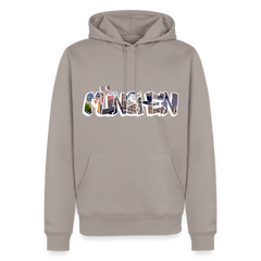Hoodie München "Graffiti Marienplatz" Bright Edition - Taupe