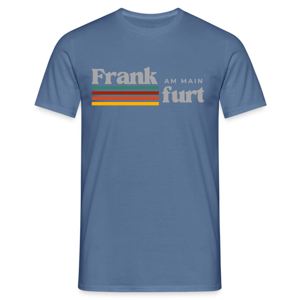 T-Shirt Frankfurt (Main) "Retro" - Taubenblau 