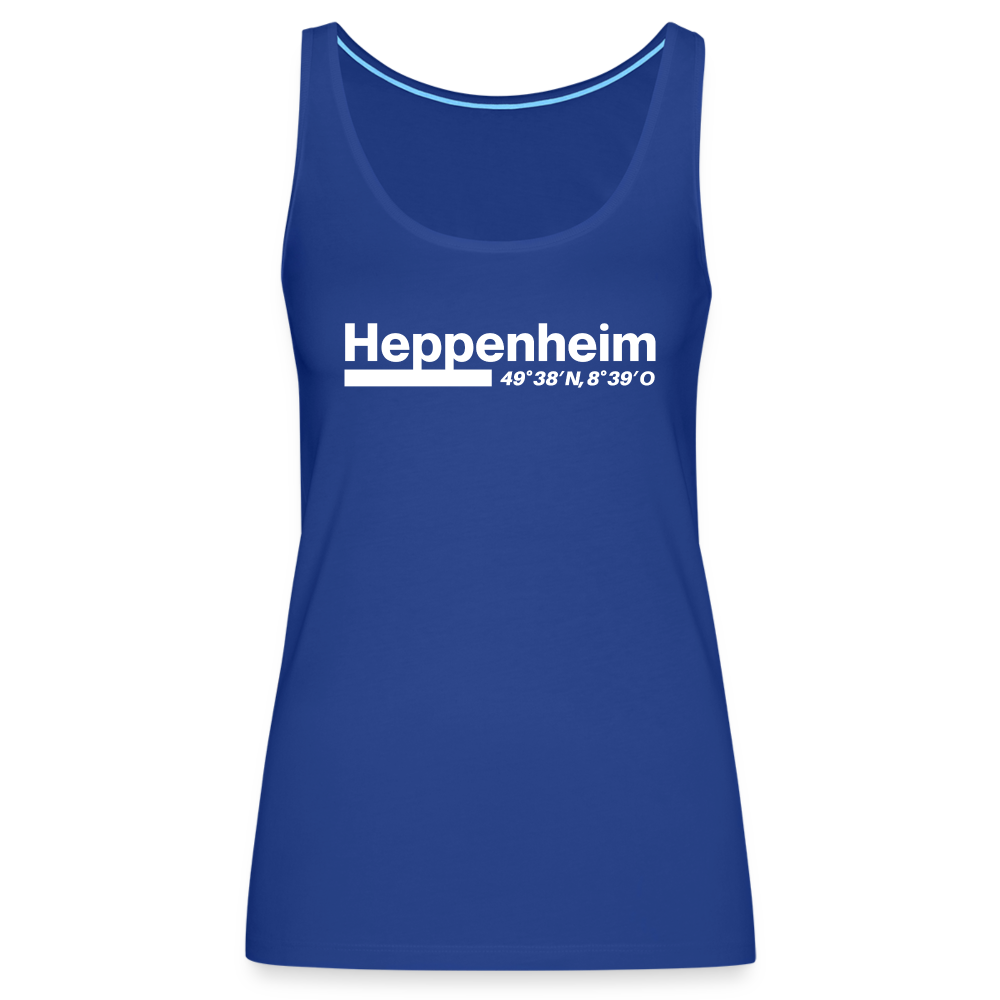 Tanktop Ladies Heppenheim "Bold GPS White" - Königsblau