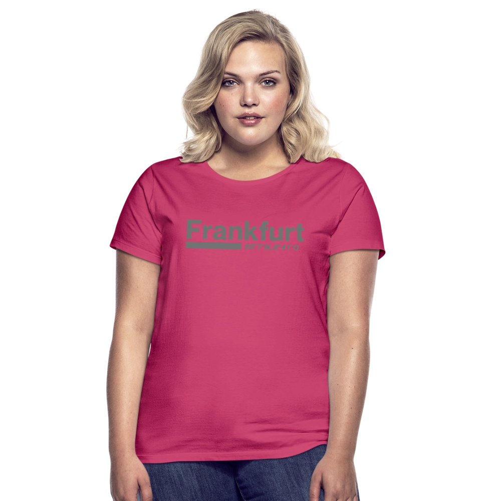 T-Shirt Ladies Frankfurt (Main) "Bold GPS" - Azalea