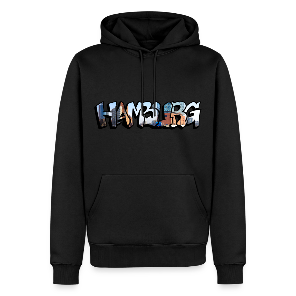 Hoodie Hamburg "Panorama Graffiti" - Schwarz