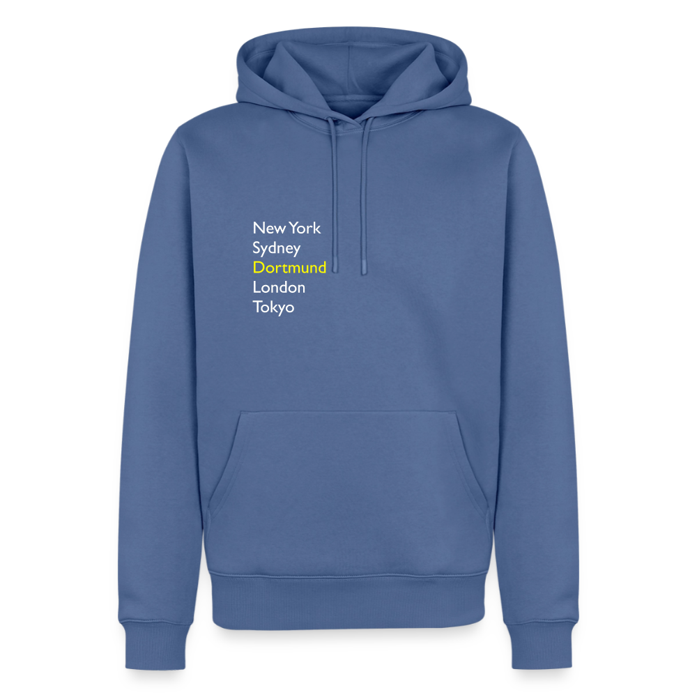 Hoodie Dortmund "Metropolen" Bright Edition - Taubenblau