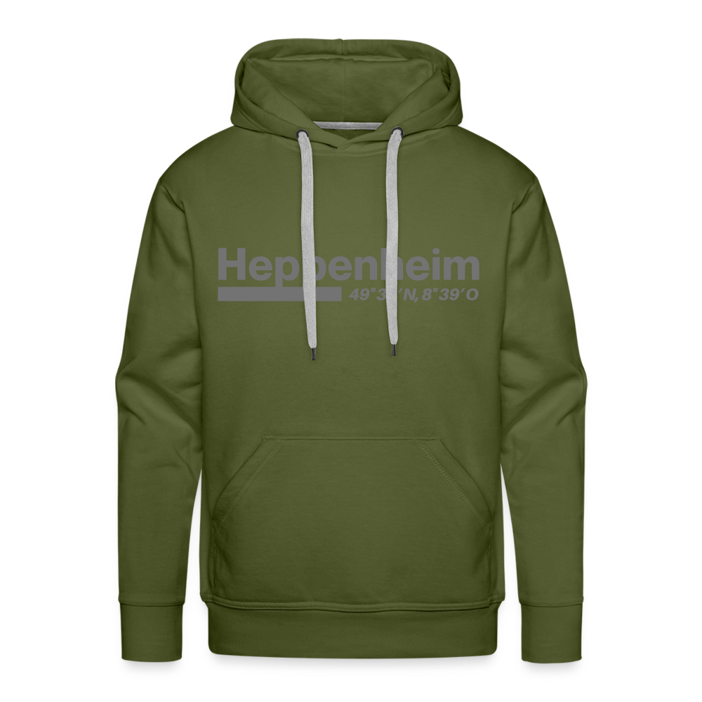 Hoodie Heppenheim "Bold GPS" - Olivgrün