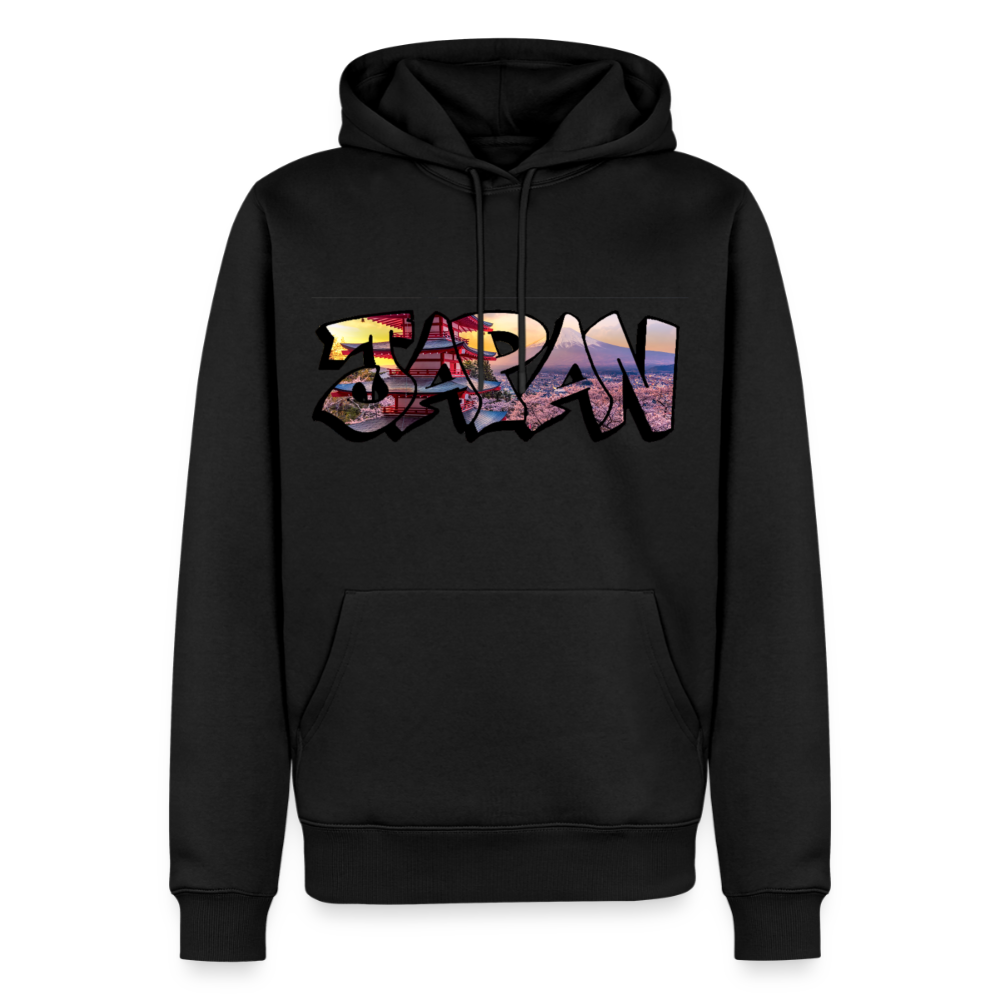 Hoodie Japan Graffiti "Panorama" - Schwarz