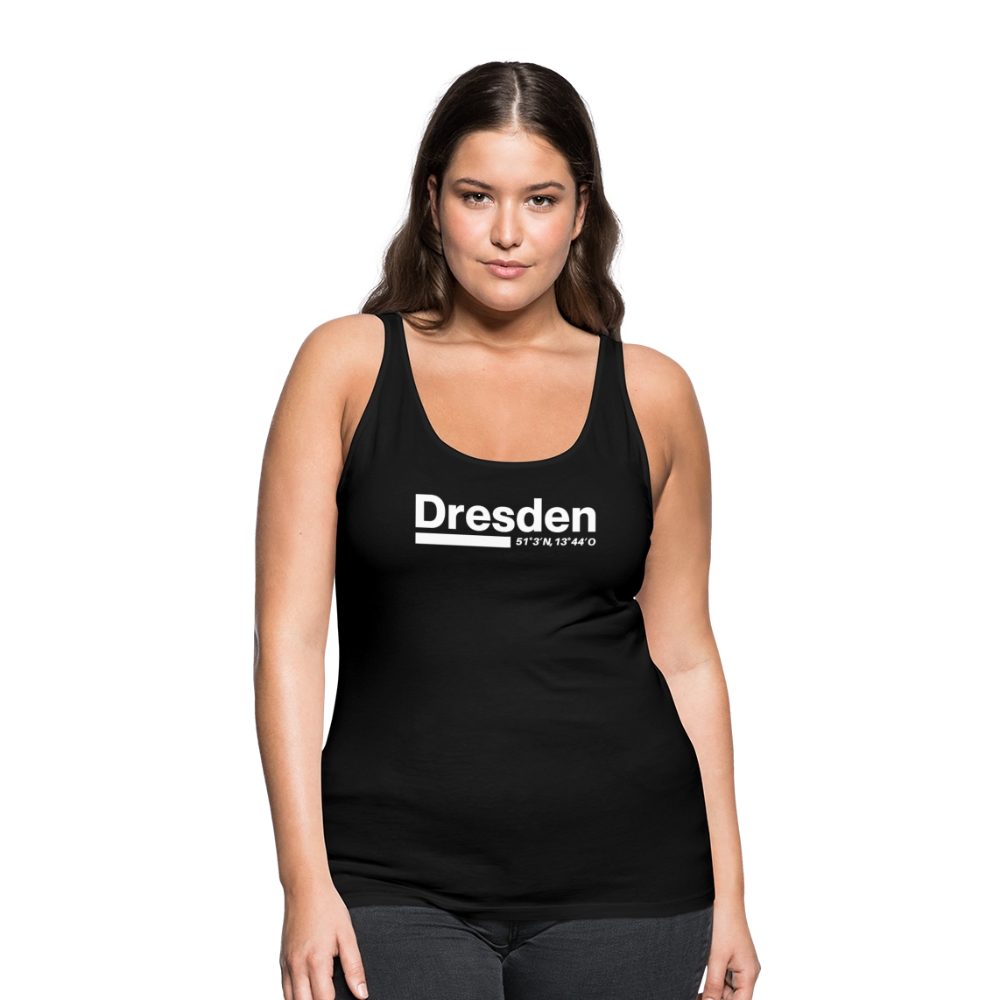 Tanktop Ladies Dresden "Bold GPS White" - Schwarz