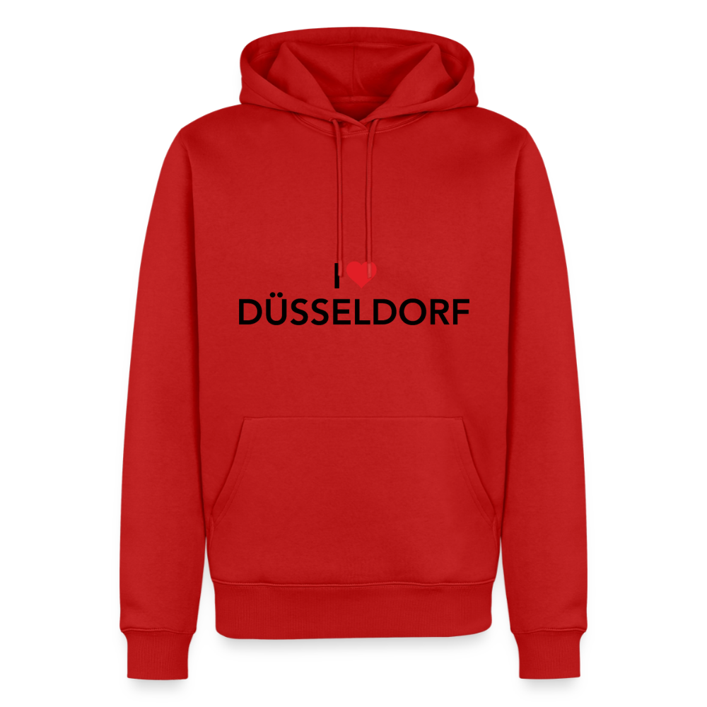 Hoodie "I Love Düsseldorf" Dark Edition - Rot