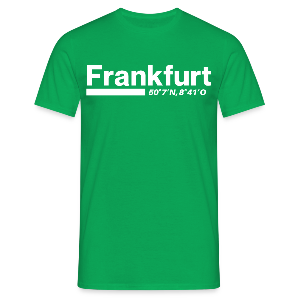 T-Shirt Frankfurt (Main) "Bold GPS White" - Kelly Green