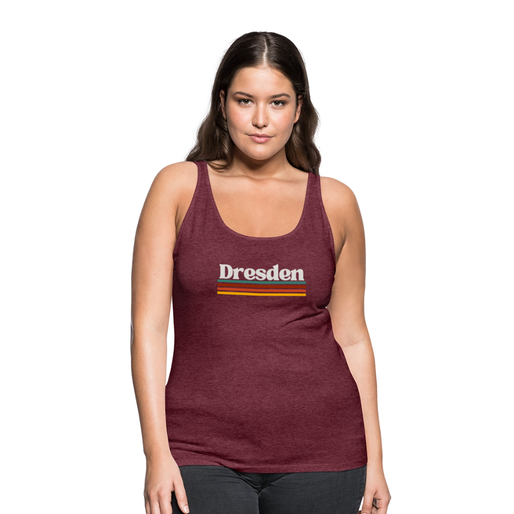 Tanktop Ladies Dresden "Retro" - Bordeauxrot meliert