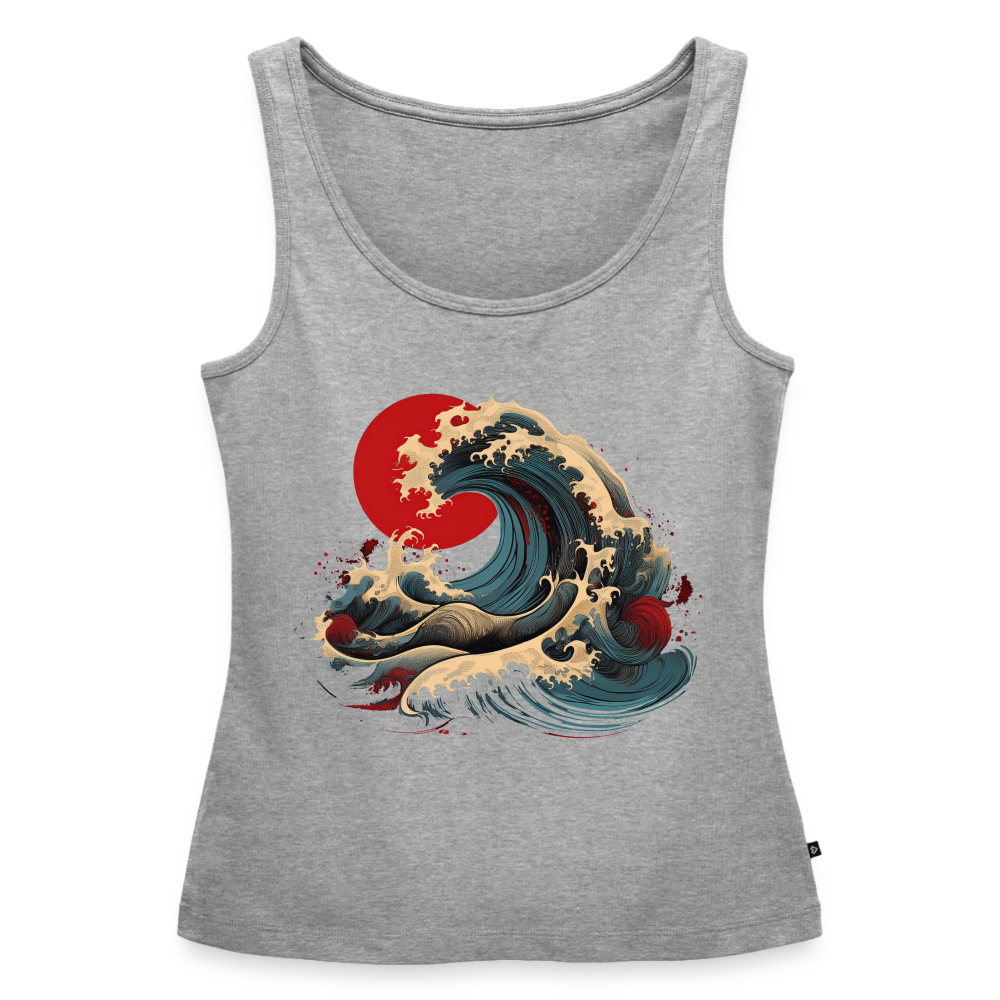 Tanktop Ladies Japan "Wave" - Grau meliert