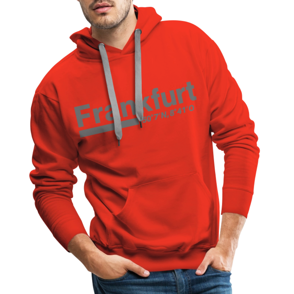 Hoodie Frankfurt (Main) "Bold GPS" - Rot