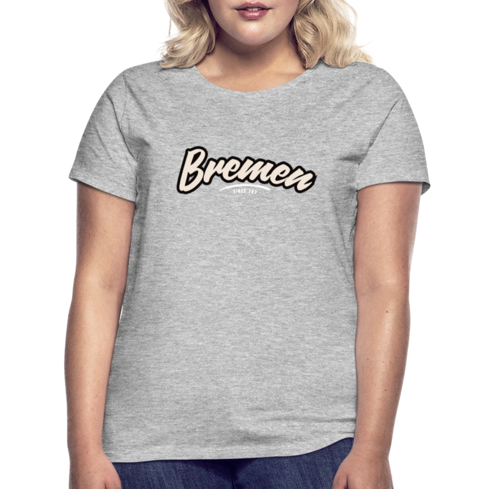 T-Shirt Ladies Bremen "Graffiti Tag White" - Grau meliert