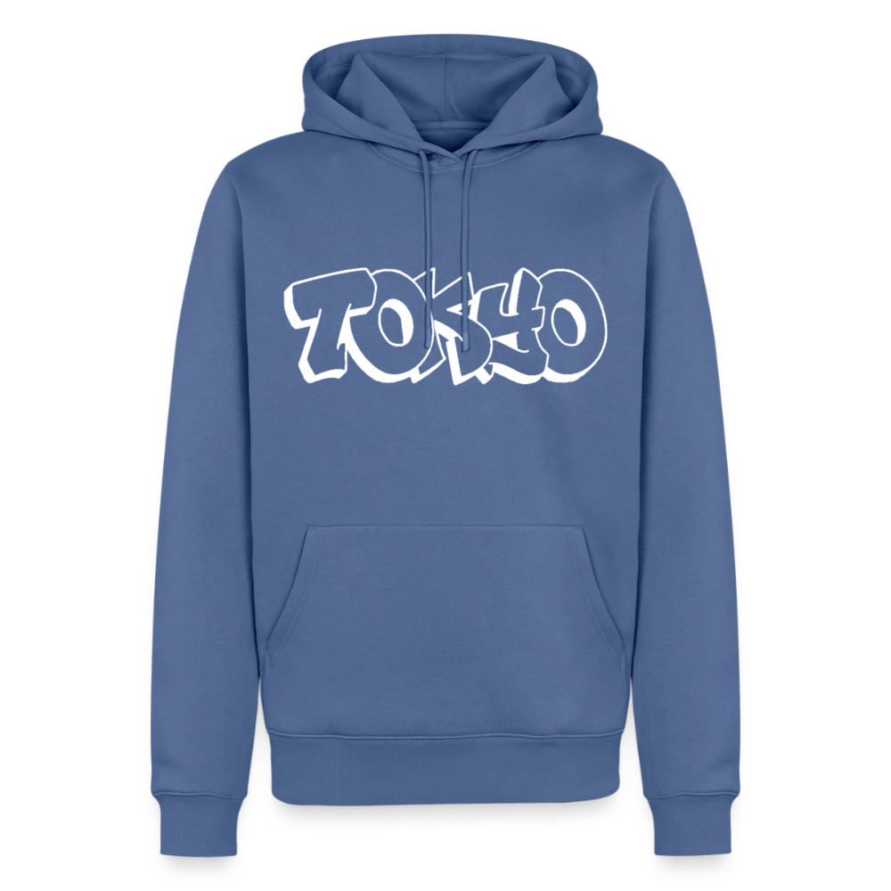 Hoodie Japan Graffiti "Tokyo Bright Edition" - Taubenblau