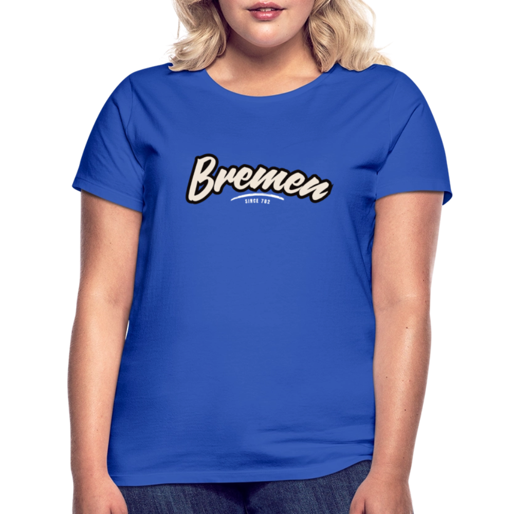 T-Shirt Ladies Bremen "Graffiti Tag White" - Royalblau
