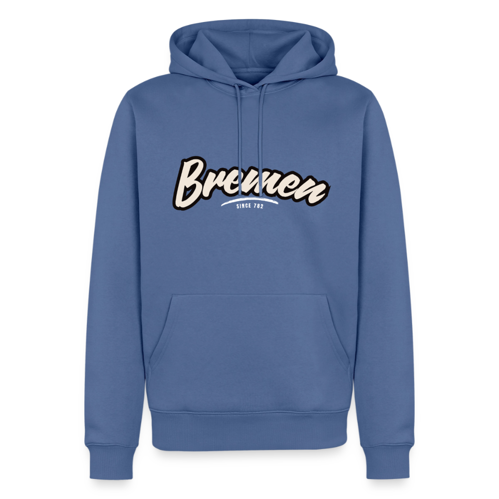 Hoodie Bremen "Graffiti Tag White" - Taubenblau