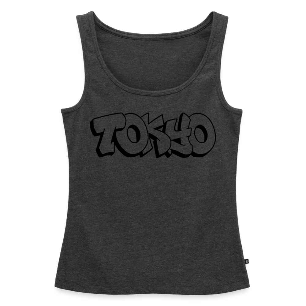 Tanktop Ladies Japan Graffiti "Tokyo Plain" - Anthrazit meliert