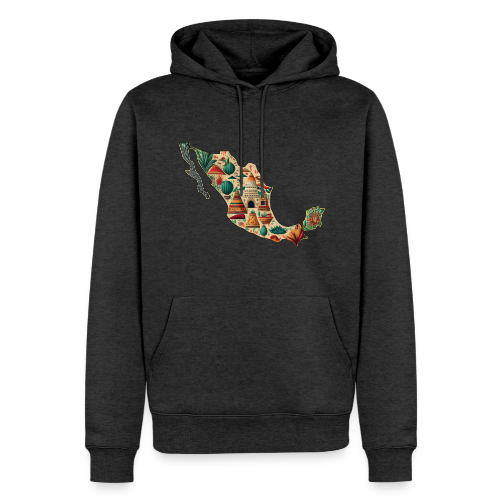 Hoodie Mexico "Map" - Anthrazit meliert