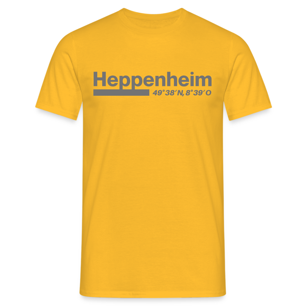 T-Shirt Heppenheim "Bold GPS" - Gelb