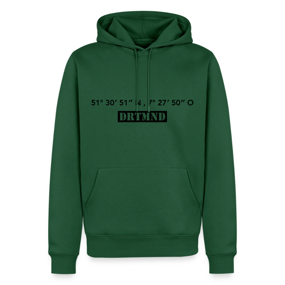 Hoodie Dortmund "DRTMND GPS" Dark Edition - Flaschengrün