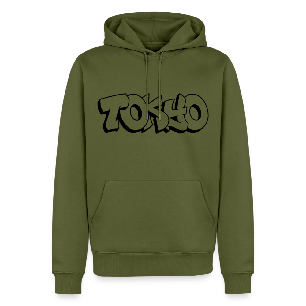 Hoodie Japan Graffiti "Tokyo Plain" - Khaki