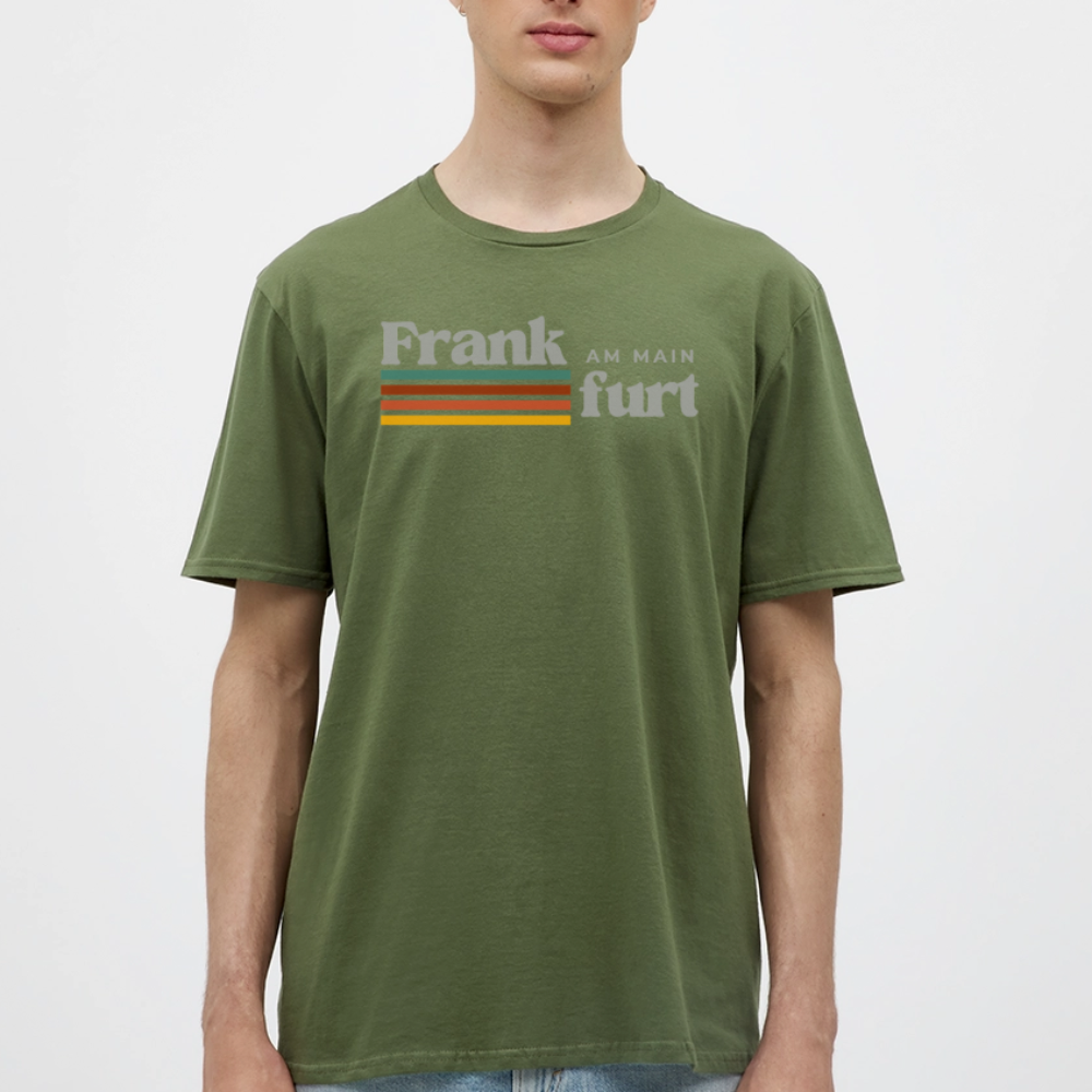 T-Shirt Frankfurt (Main) "Retro" - Militärgrün