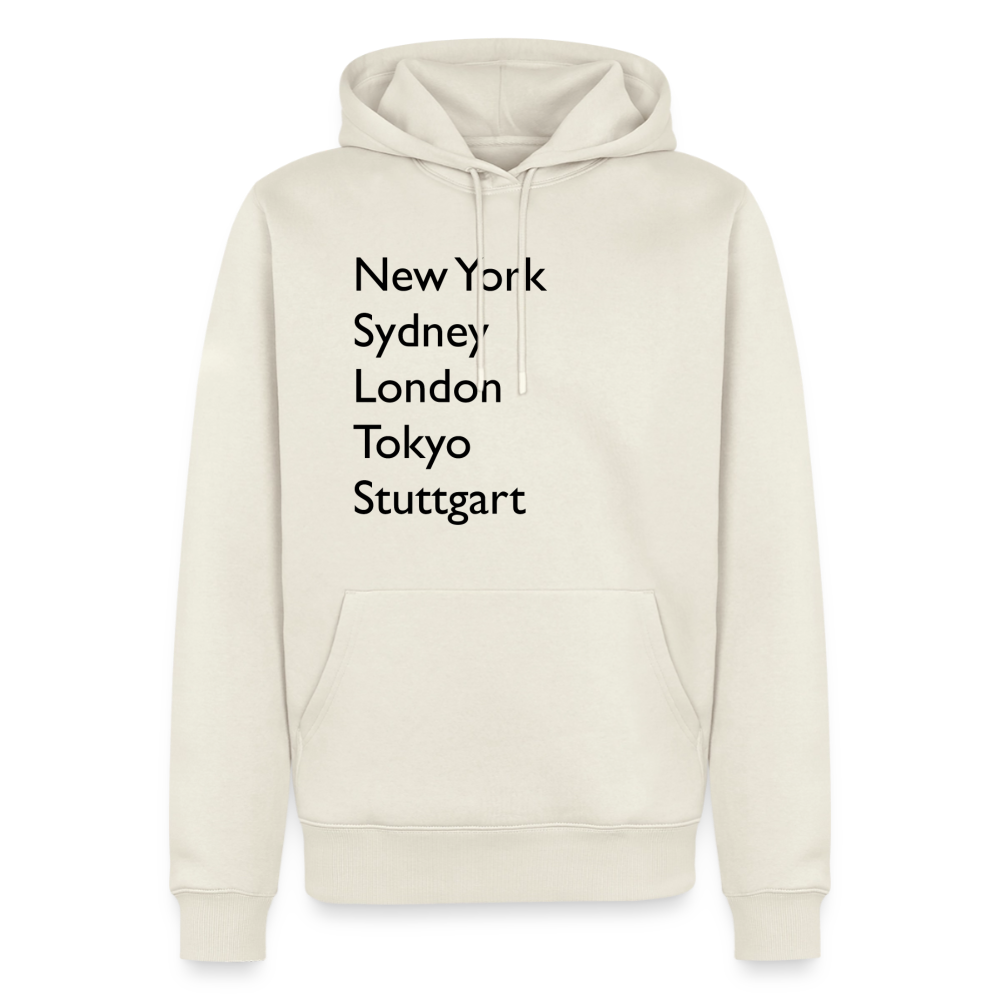 Hoodie Stuttgart "Metropolen Big" Dark Edition - Naturweiß