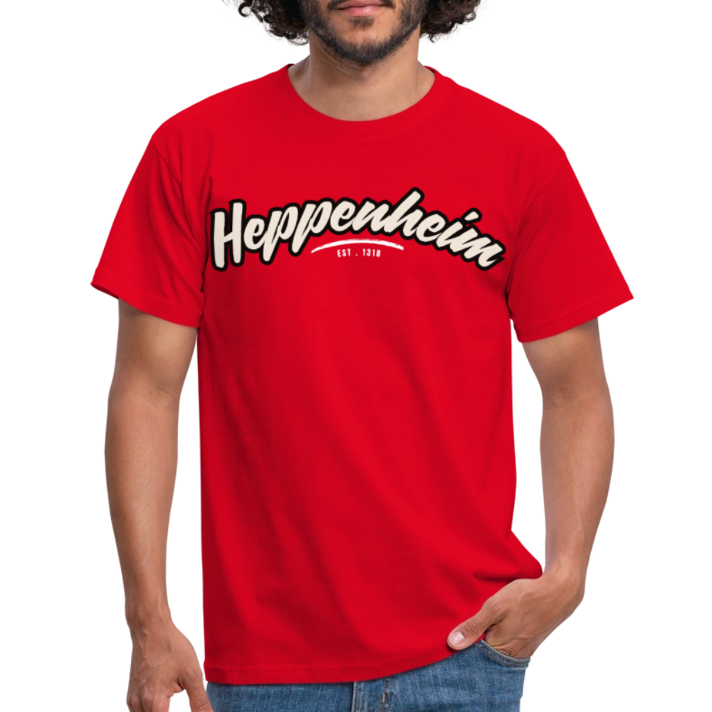 T-Shirt Heppenheim "Graffiti Tag White" - Rot