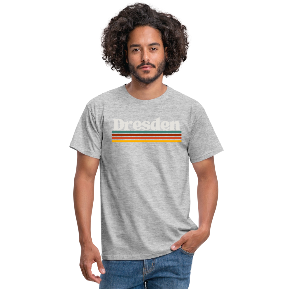 T-Shirt Dresden "Retro" - Grau meliert
