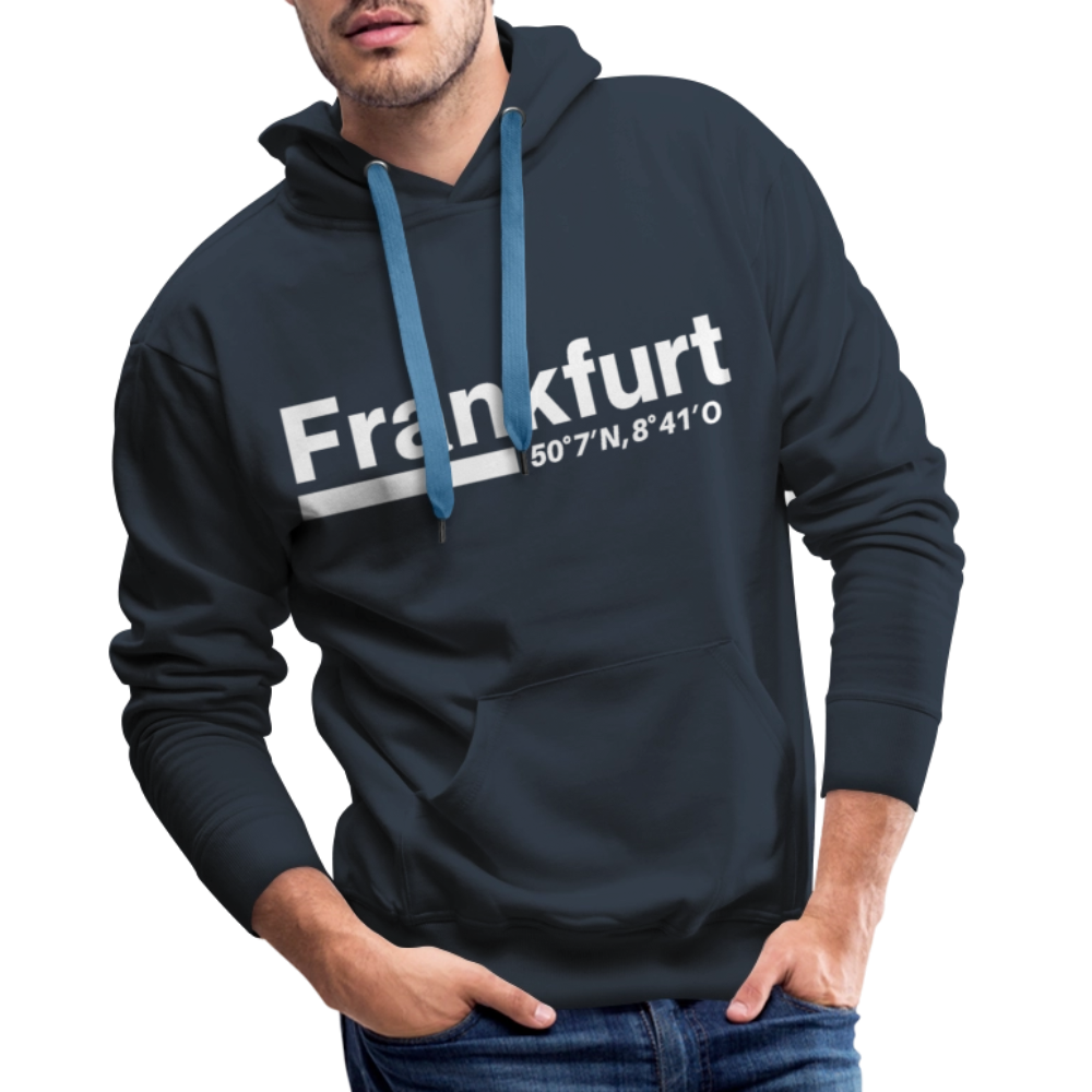 Hoodie Frankfurt (Main) "Bold GPS White" - Navy