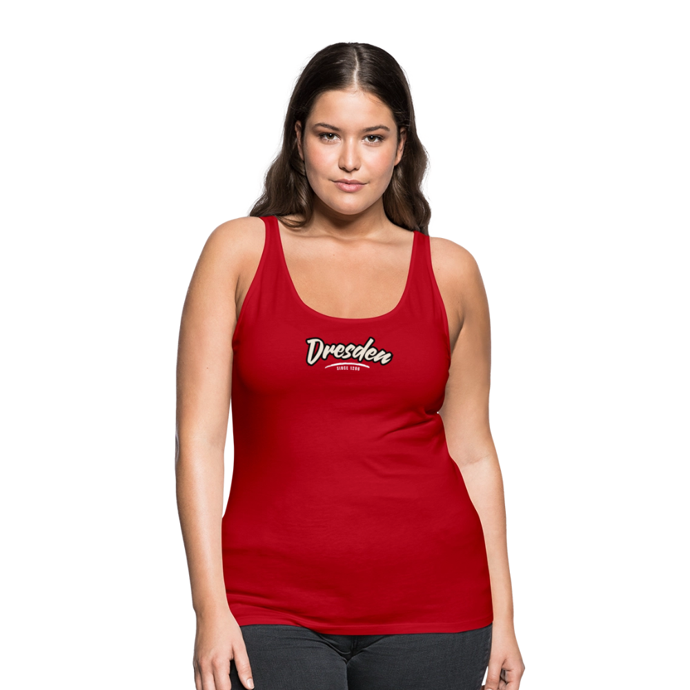 Tanktop Ladies Dresden "Graffiti Tag White" - Rot