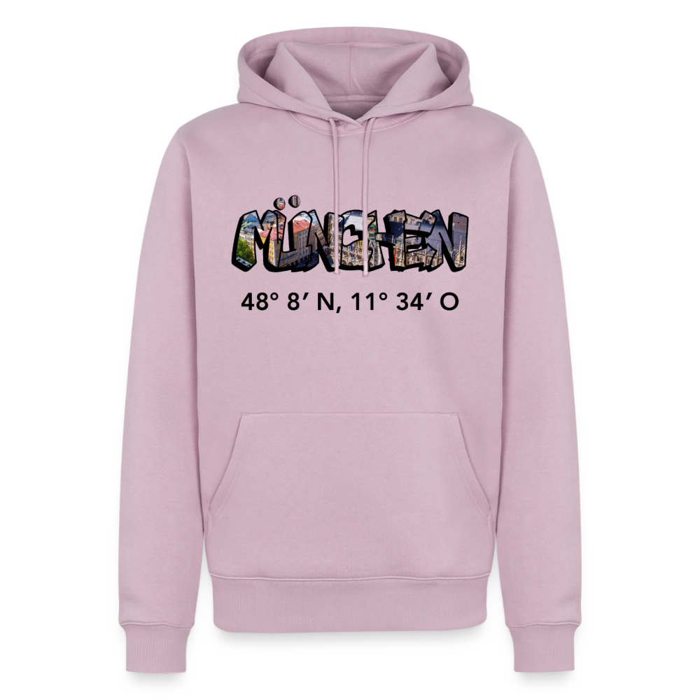 Hoodie München "Graffiti Marienplatz GPS" Dark Edition - Altrosa