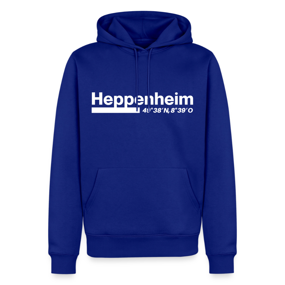 Hoodie Heppenheim "Bold GPS White" - Royalblau