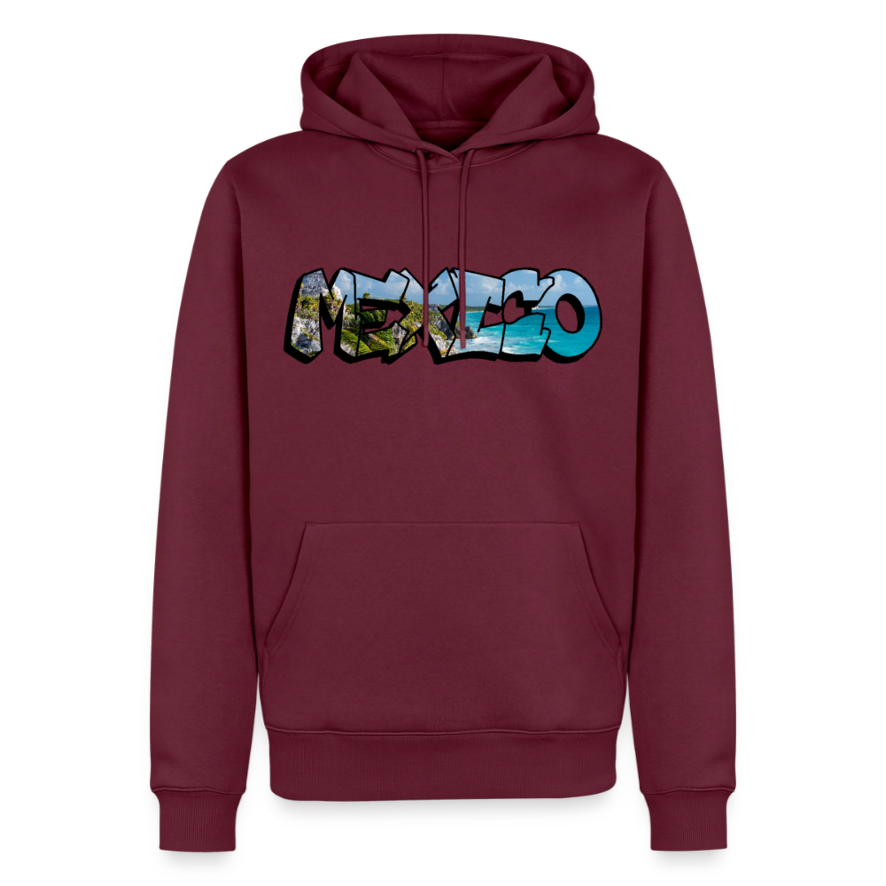Hoodie Mexico Graffiti "Riviera" - Burgunderrot
