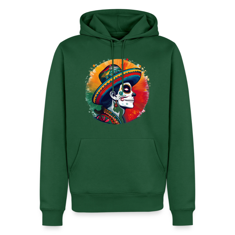 Hoodie Mexico "La Catrina Side" - Flaschengrün