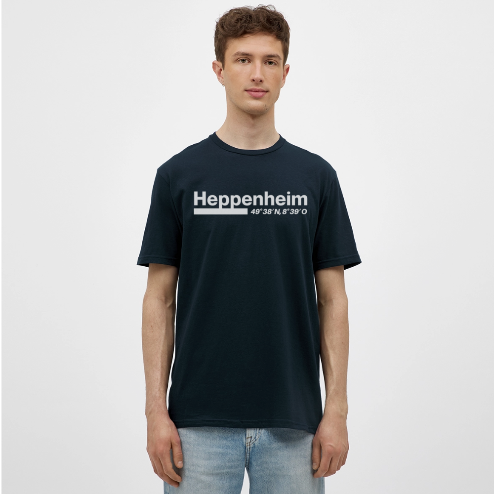 T-Shirt Heppenheim "Bold GPS White" - Navy