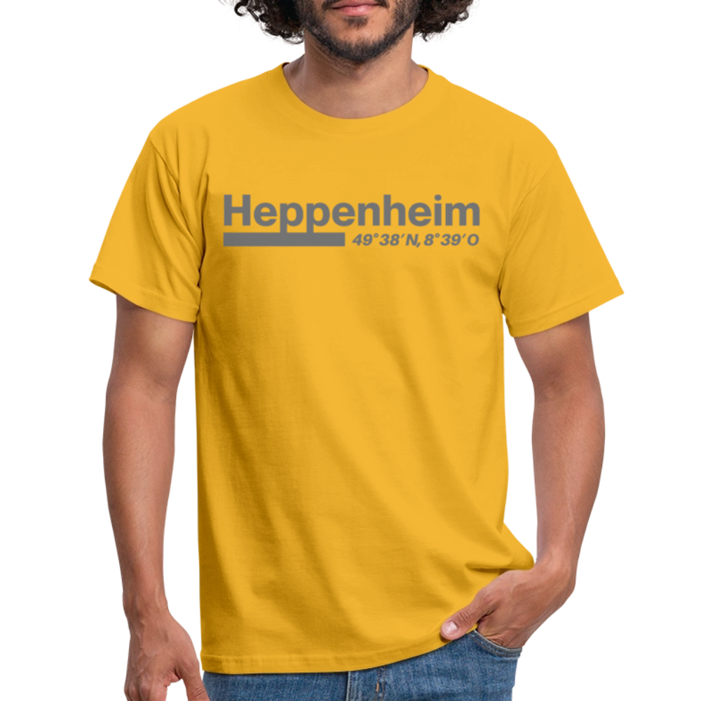 T-Shirt Heppenheim "Bold GPS" - Gelb