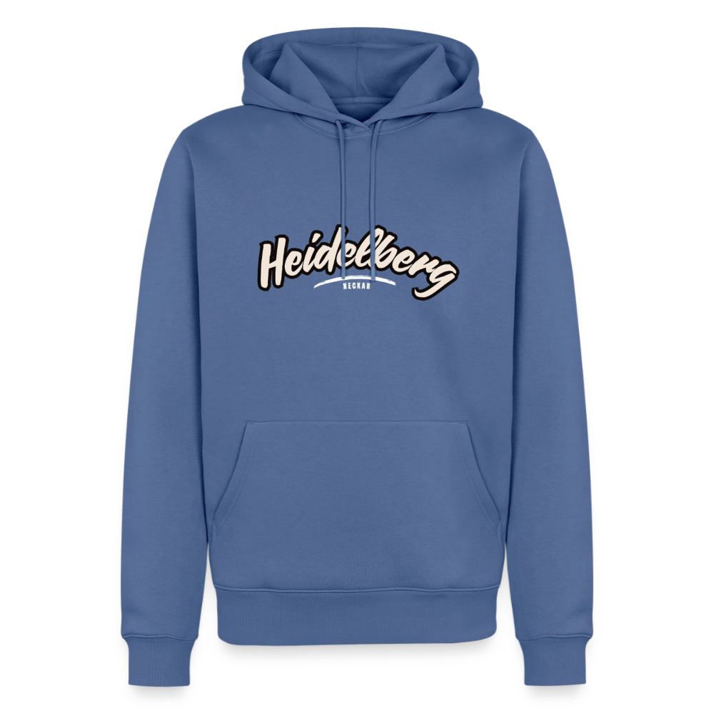 Hoodie Heidelberg "Graffiti Tag White" - Taubenblau