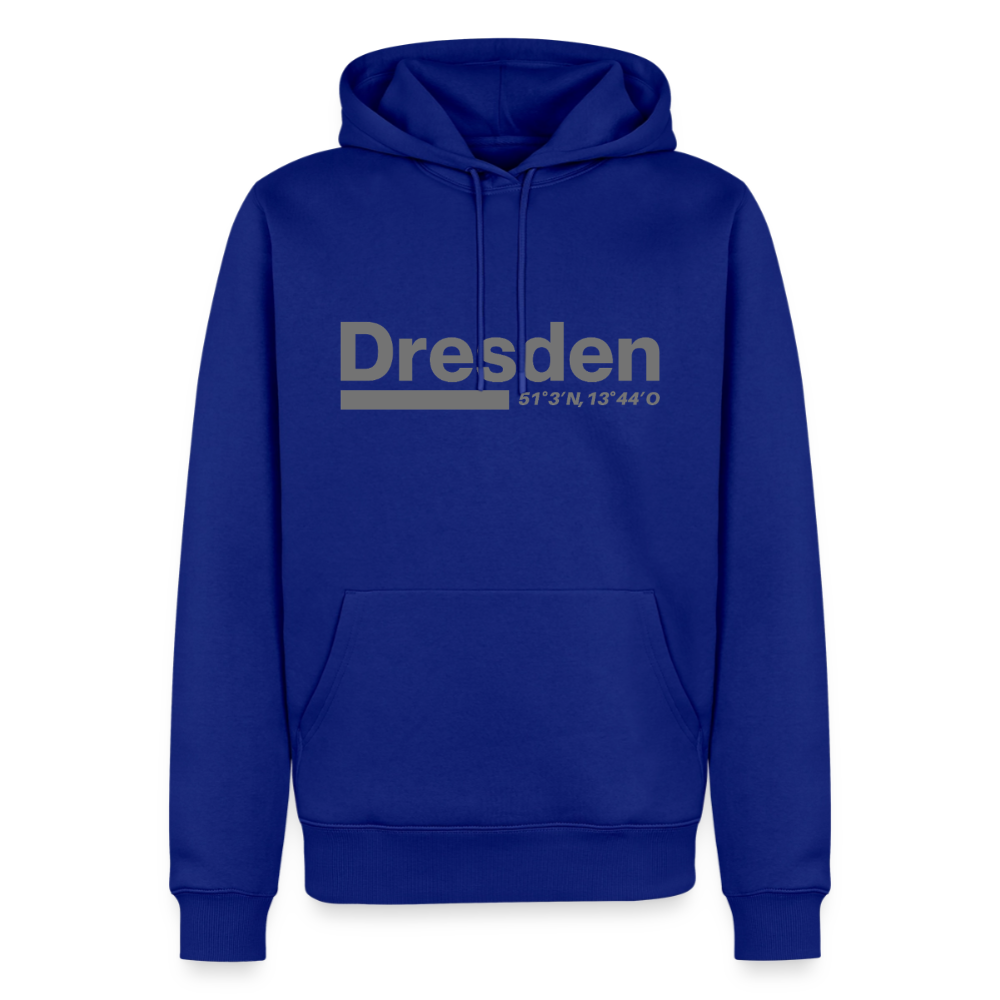 Hoodie Dresden "Bold GPS" - Royalblau