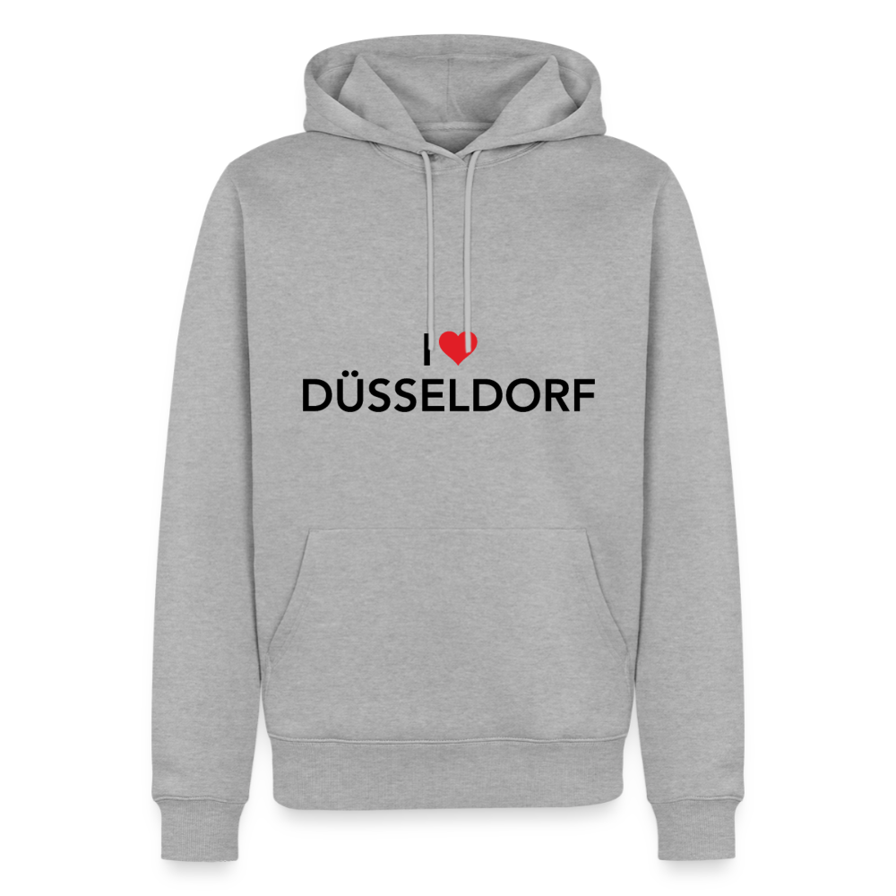 Hoodie "I Love Düsseldorf" Dark Edition - Grau meliert