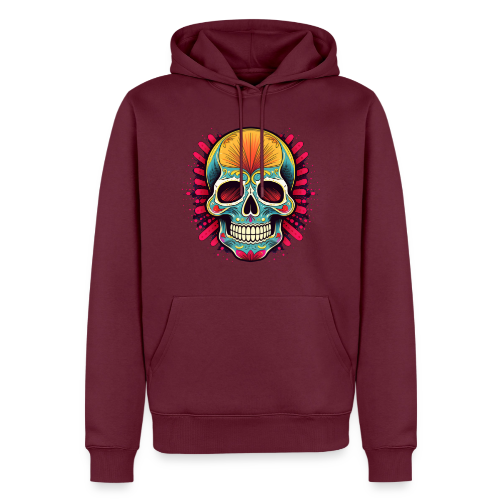 Hoodie Mexico "Mascarilla Craneo" - Burgunderrot