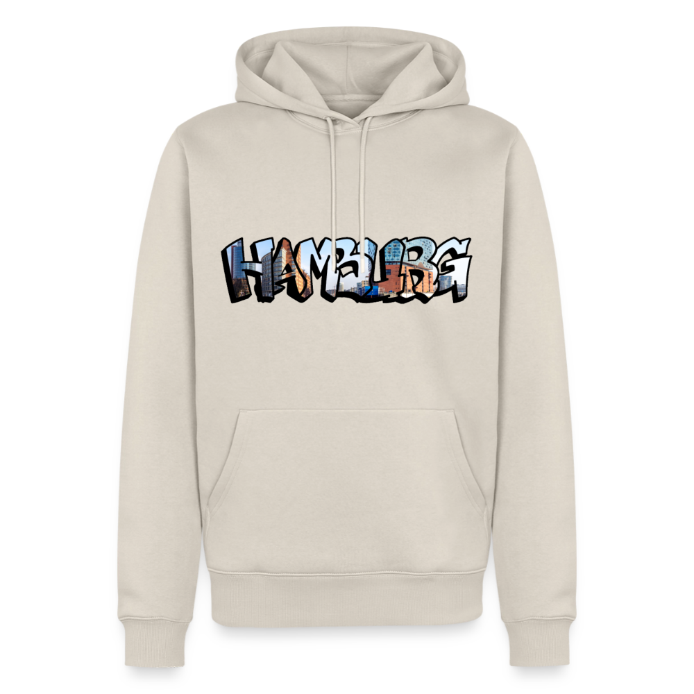 Hoodie Hamburg "Panorama Graffiti" - Beige