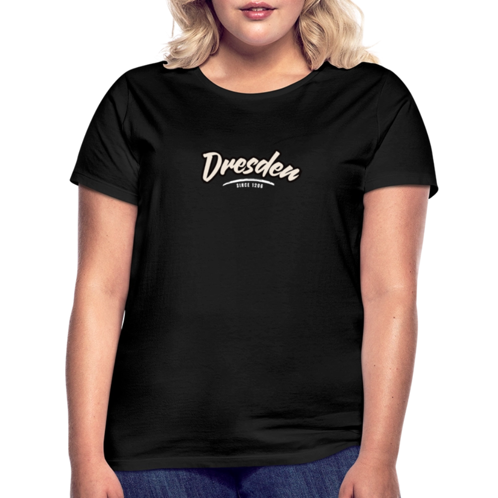 T-Shirt Ladies Dresden "Graffiti Tag White" - Schwarz